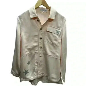 ANTROPOLOGIE CURRENT AIR LIGHT WEIGHT OVER SIZED CORDUROY SHACKET PINK SIZE M